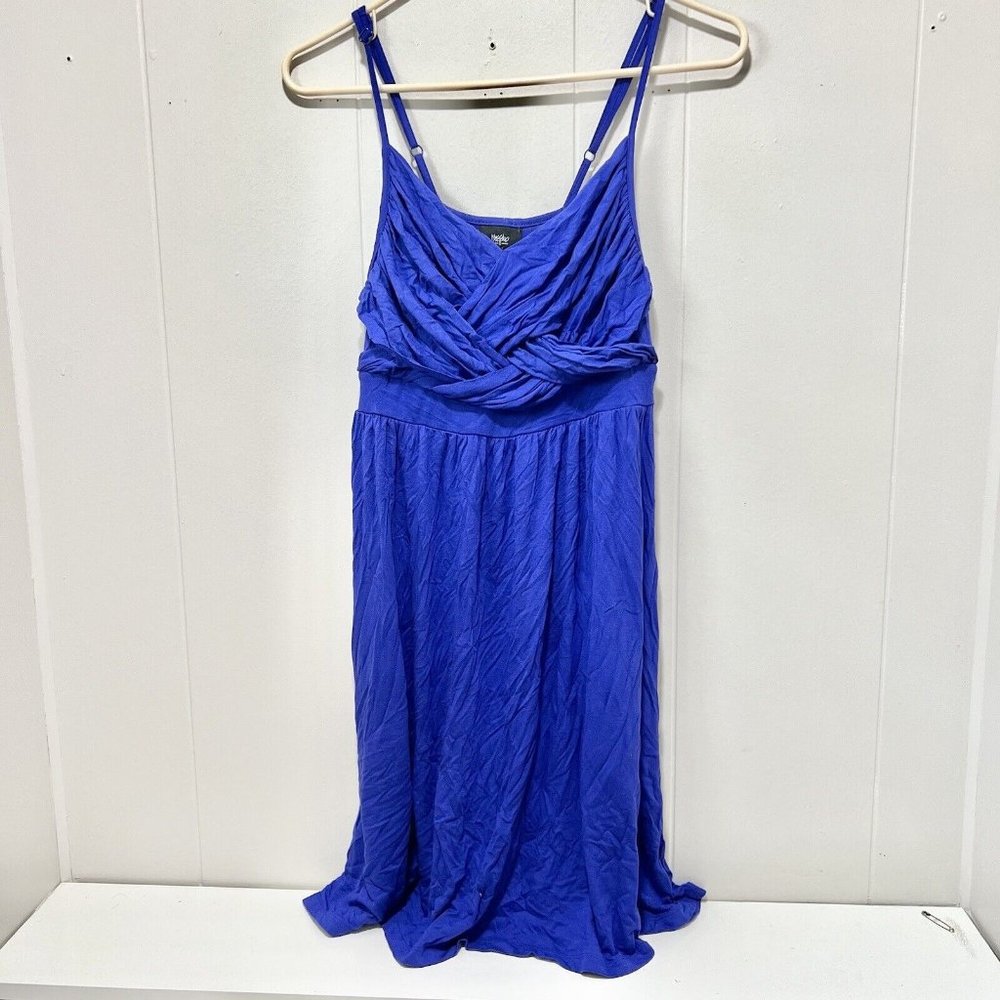 Massimo Blue Adjustable Spaghetti Strap Summer Dress Knit Dress XL